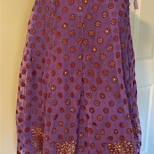 Purple Floral Women's Skirt
